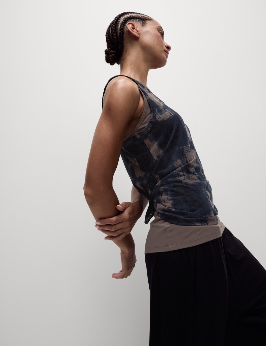 Double layer yoga top deals