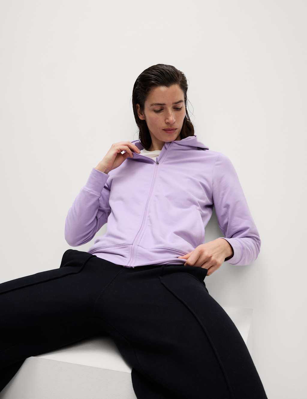 Cotton Rich Relaxed Zip Up Hoodie 4 of 8