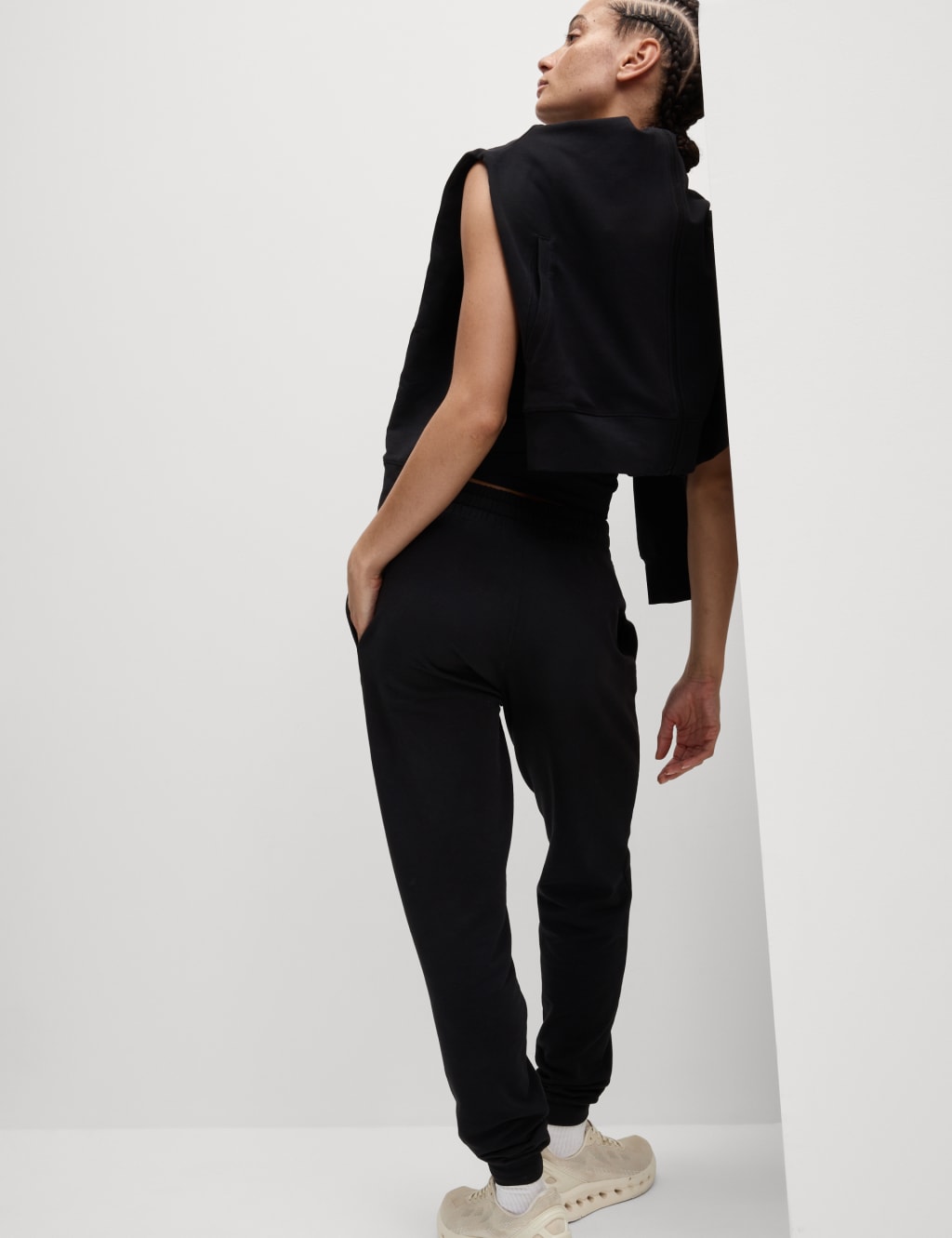 Cotton Rich Cuffed High Waisted Joggers 3 of 5