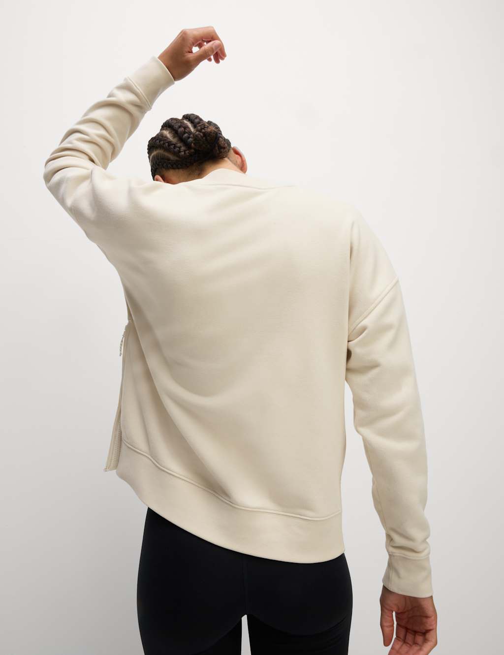 Cotton Rich Mesh Panel Relaxed Sweatshirt 5 of 7