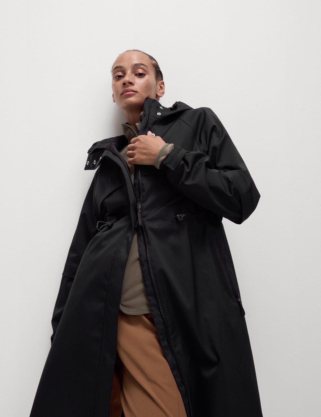 Waterproof hooded parka top
