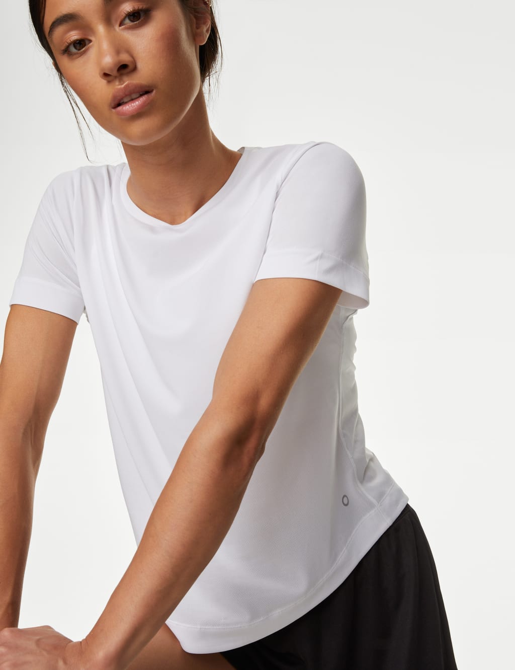Textured Scoop Neck Fitted T-Shirt 4 of 6