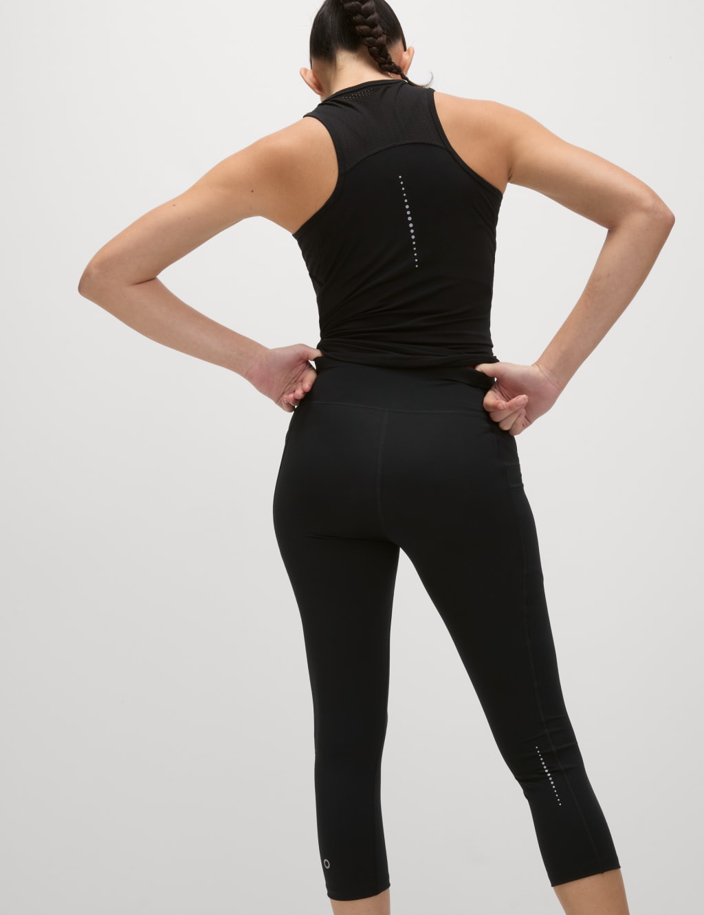 Go Train High Waisted Cropped Gym Leggings Goodmove M S