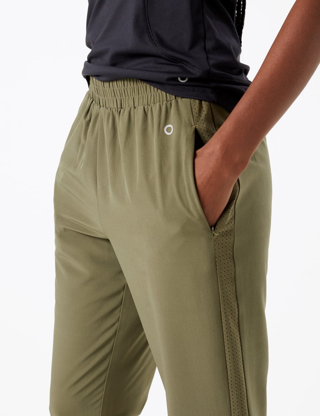 Woven Mesh Panelled Cuffed Joggers 6 of 8