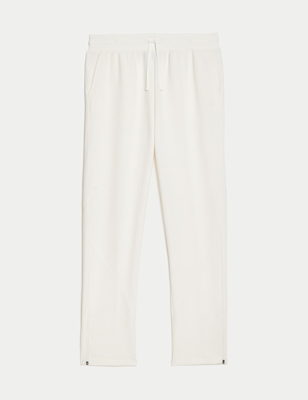 White tapered joggers cheap