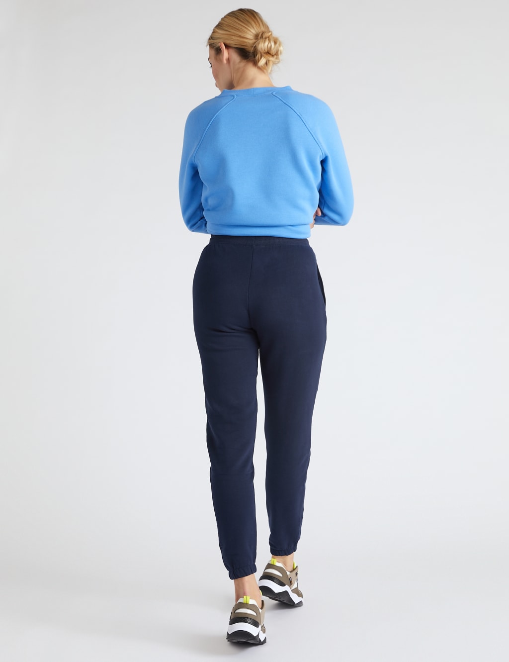 Cotton Brushed Tapered Ankle Grazer Joggers 3 of 5