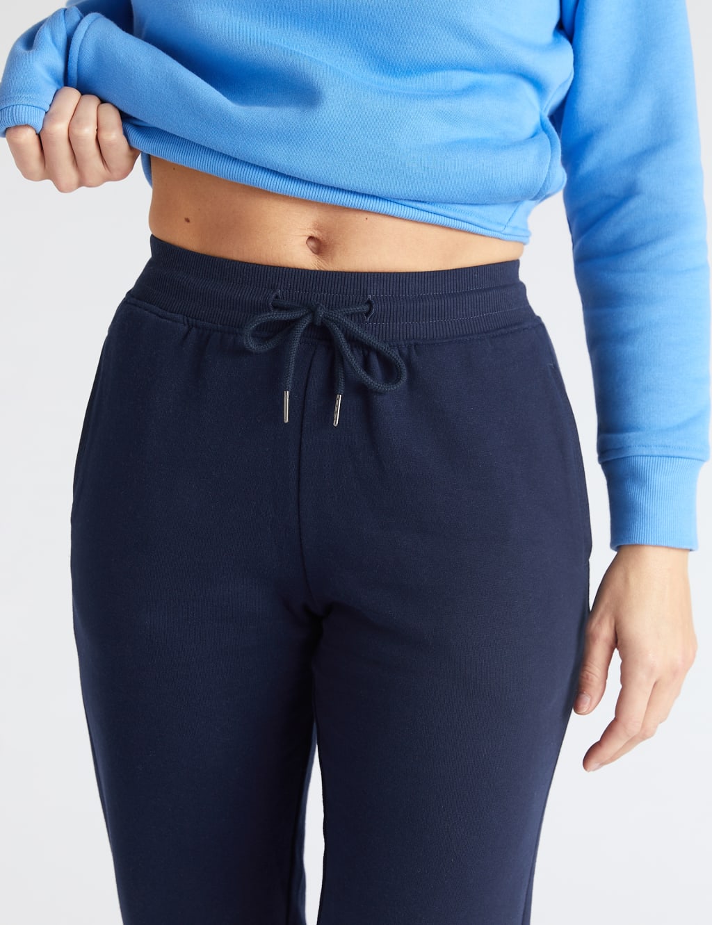 Cotton Brushed Tapered Ankle Grazer Joggers 4 of 5