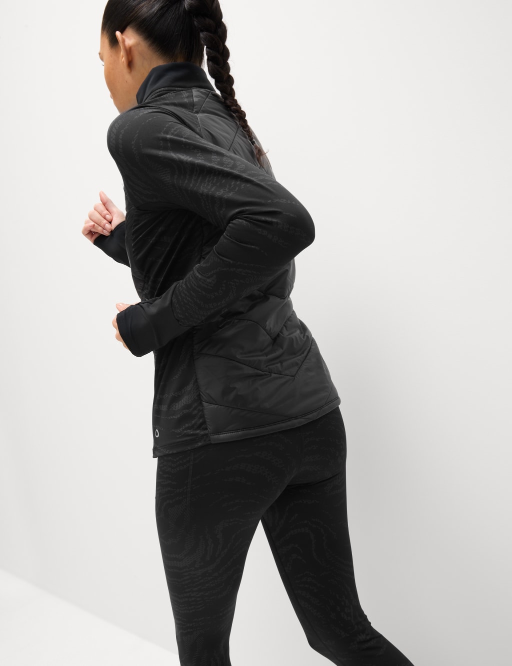 Black reflective running jacket online