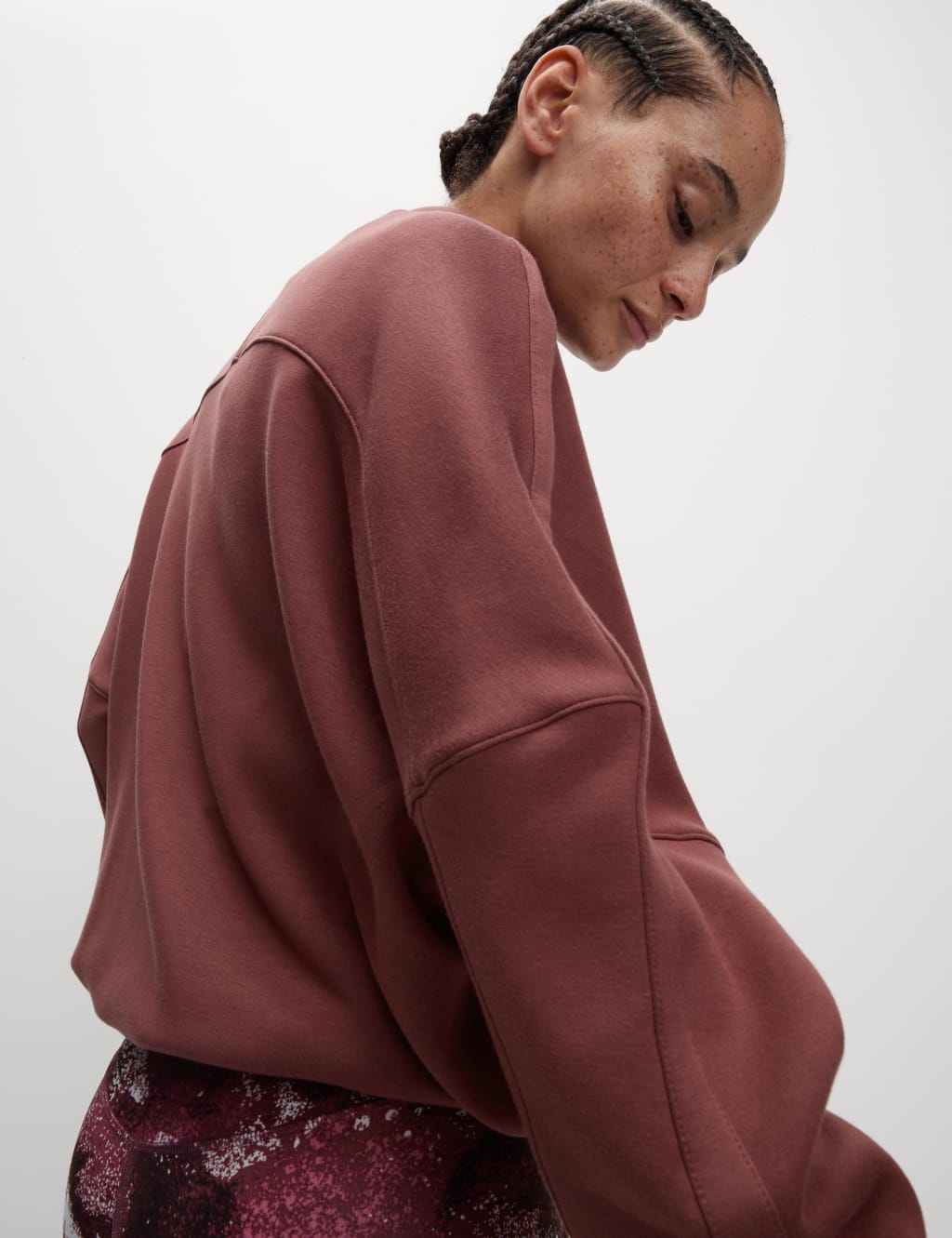 Funnel Neck Relaxed Zip Up Bomber Jacket 5 of 7