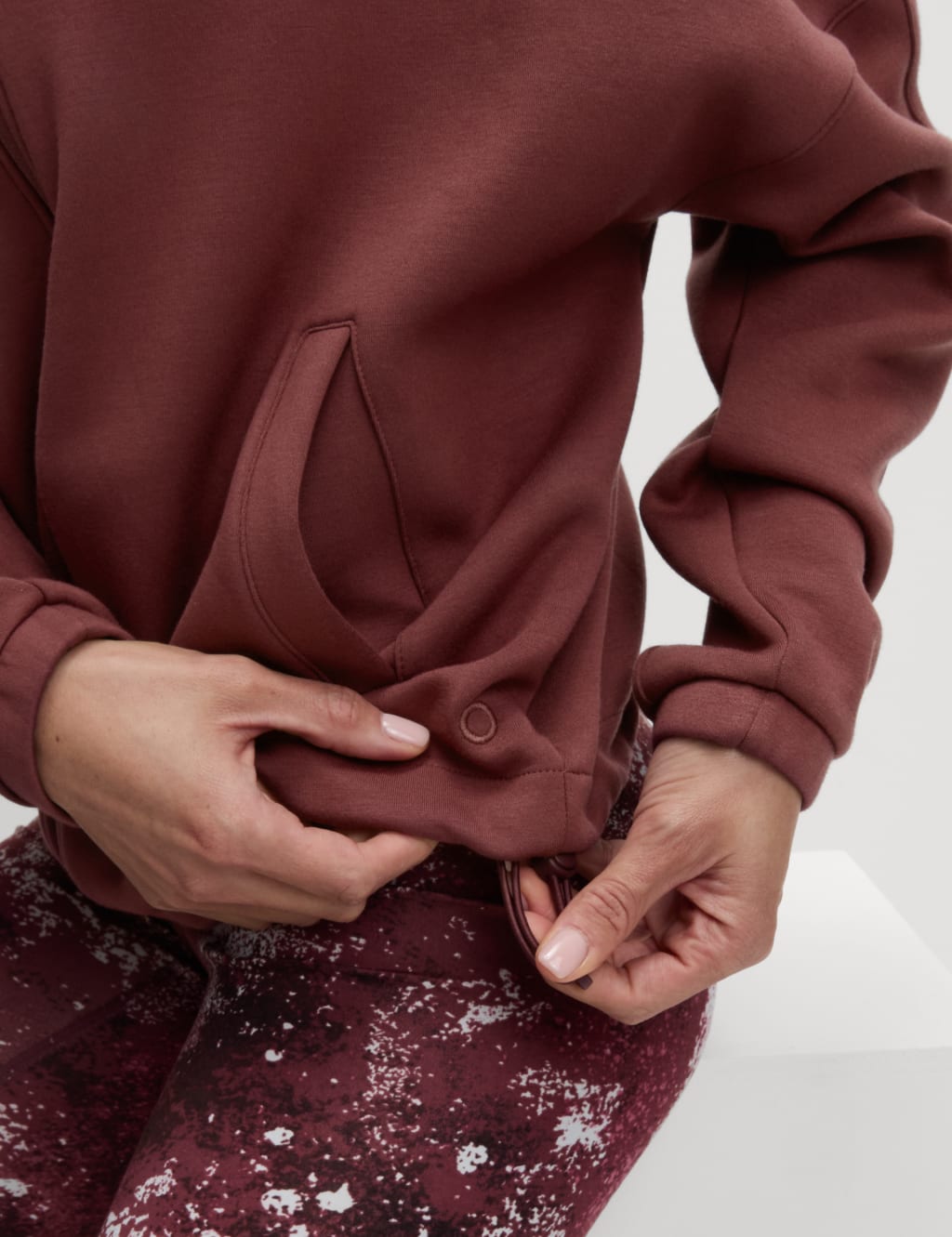 Funnel Neck Relaxed Zip Up Bomber Jacket 6 of 7