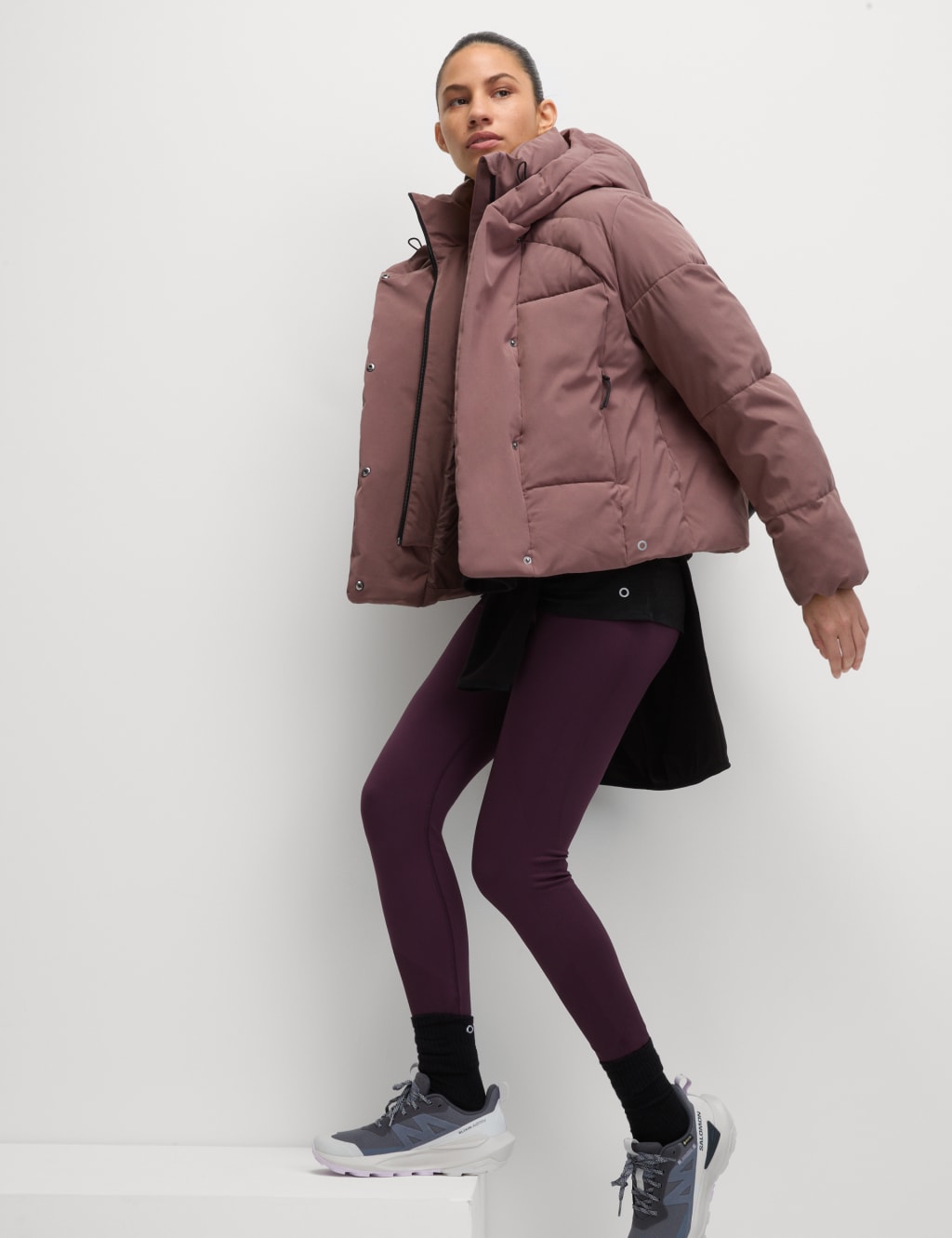 Stormwear Hooded Cropped Puffer Jacket Goodmove M S