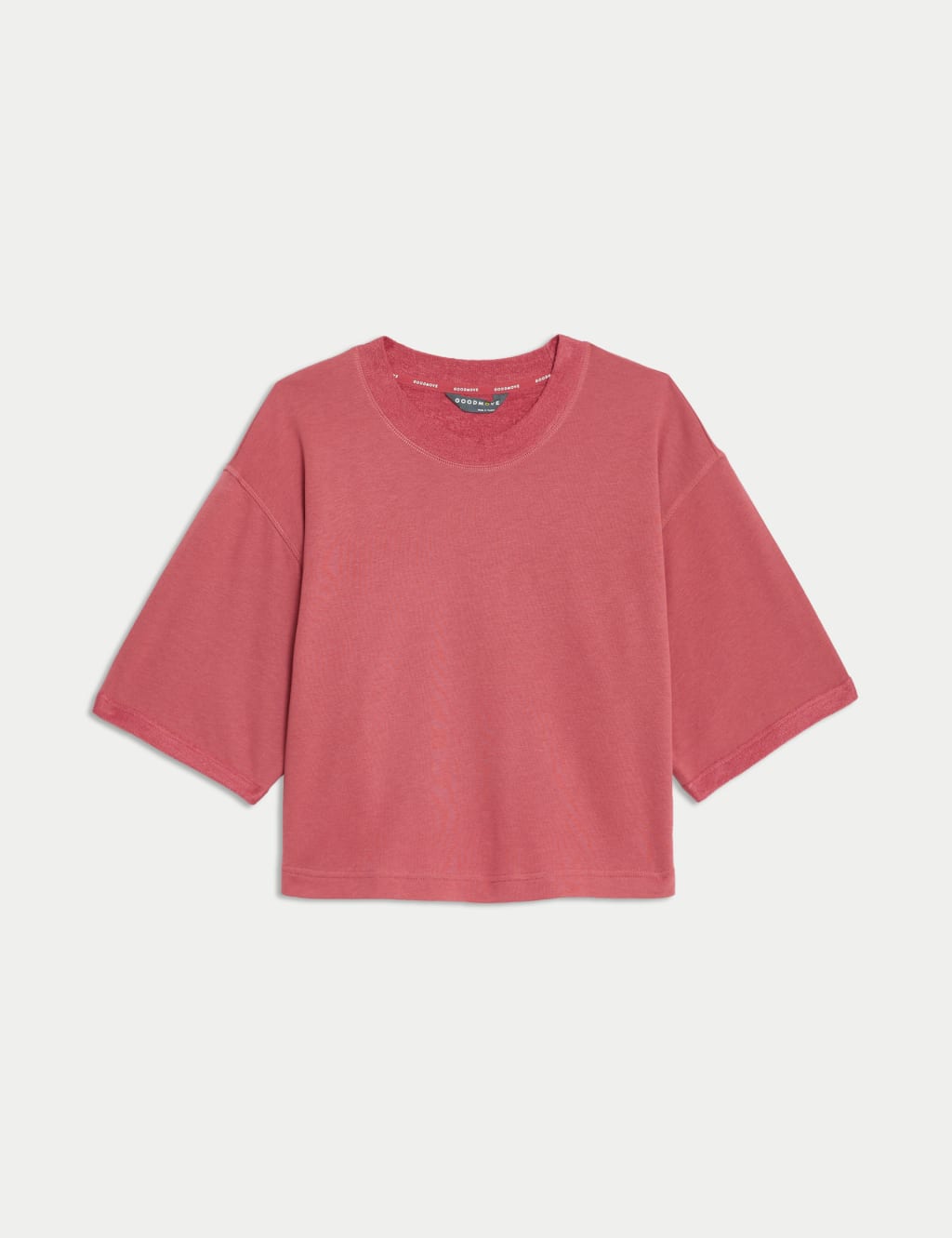 Scoop Neck Boxy Cropped T-Shirt with Cotton 2 of 7