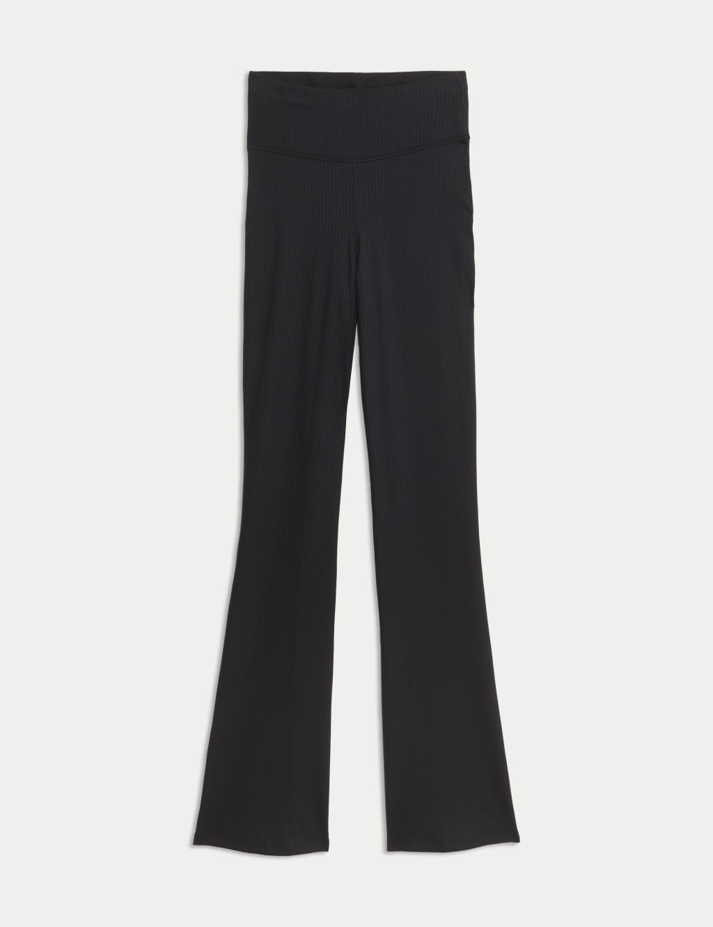 Ribbed High Waisted Flared Yoga Leggings 2 of 7