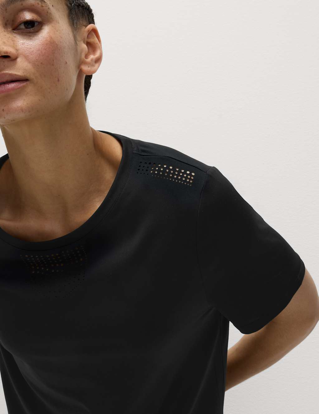 Crew Neck Laser Cut Relaxed T-Shirt 6 of 7