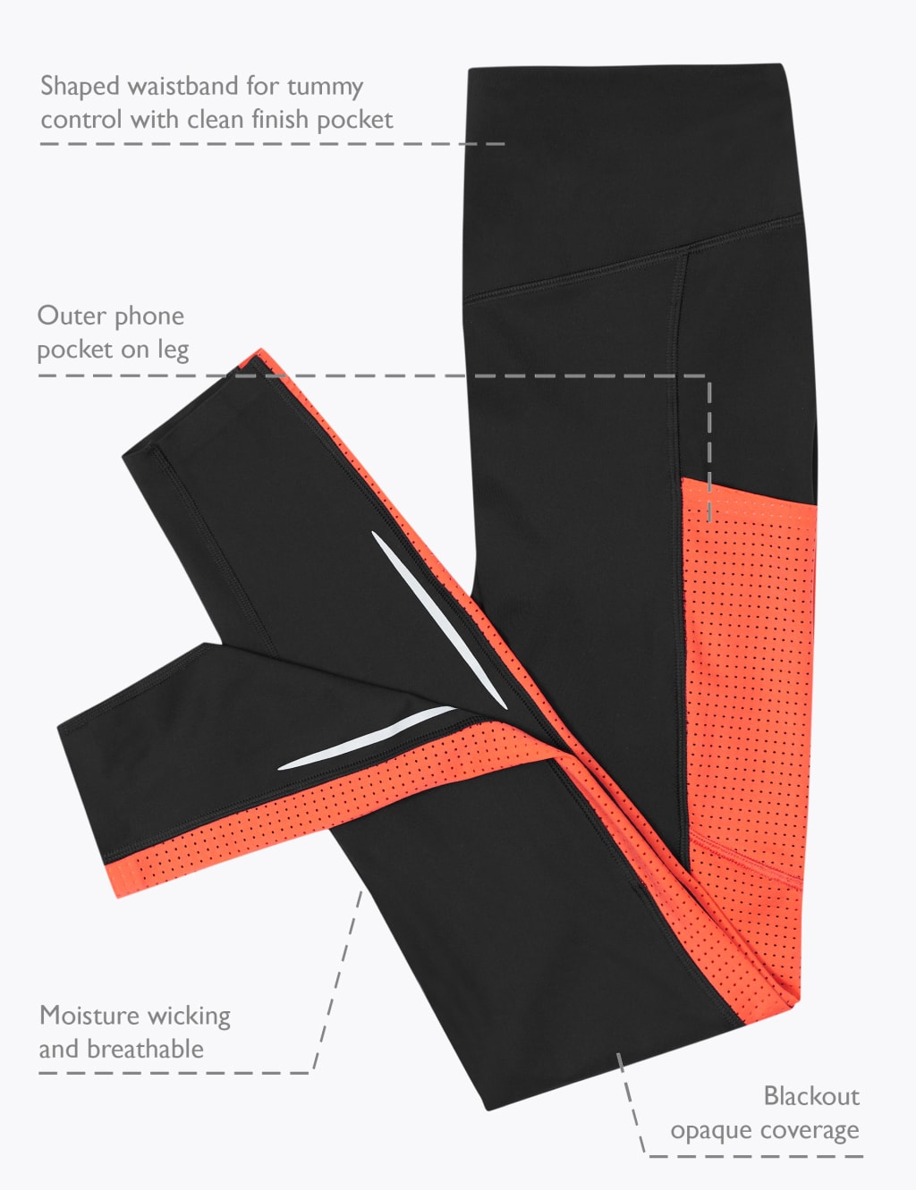 Go Train Colour Block Gym Leggings 4 of 9