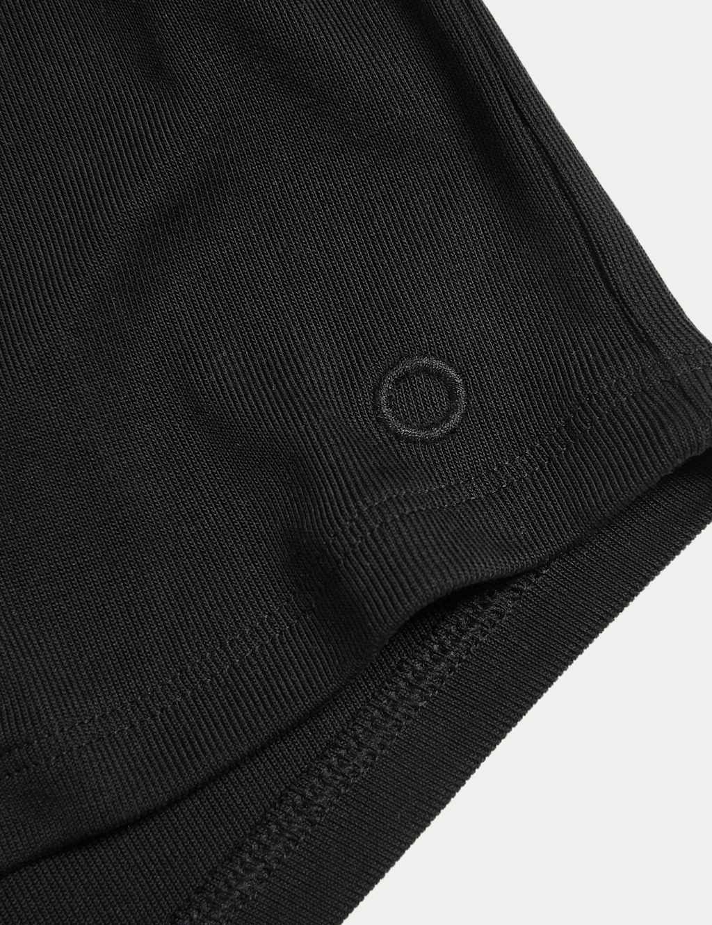 Modal Rich Ribbed Relaxed High Waisted Yoga Shorts 6 of 6