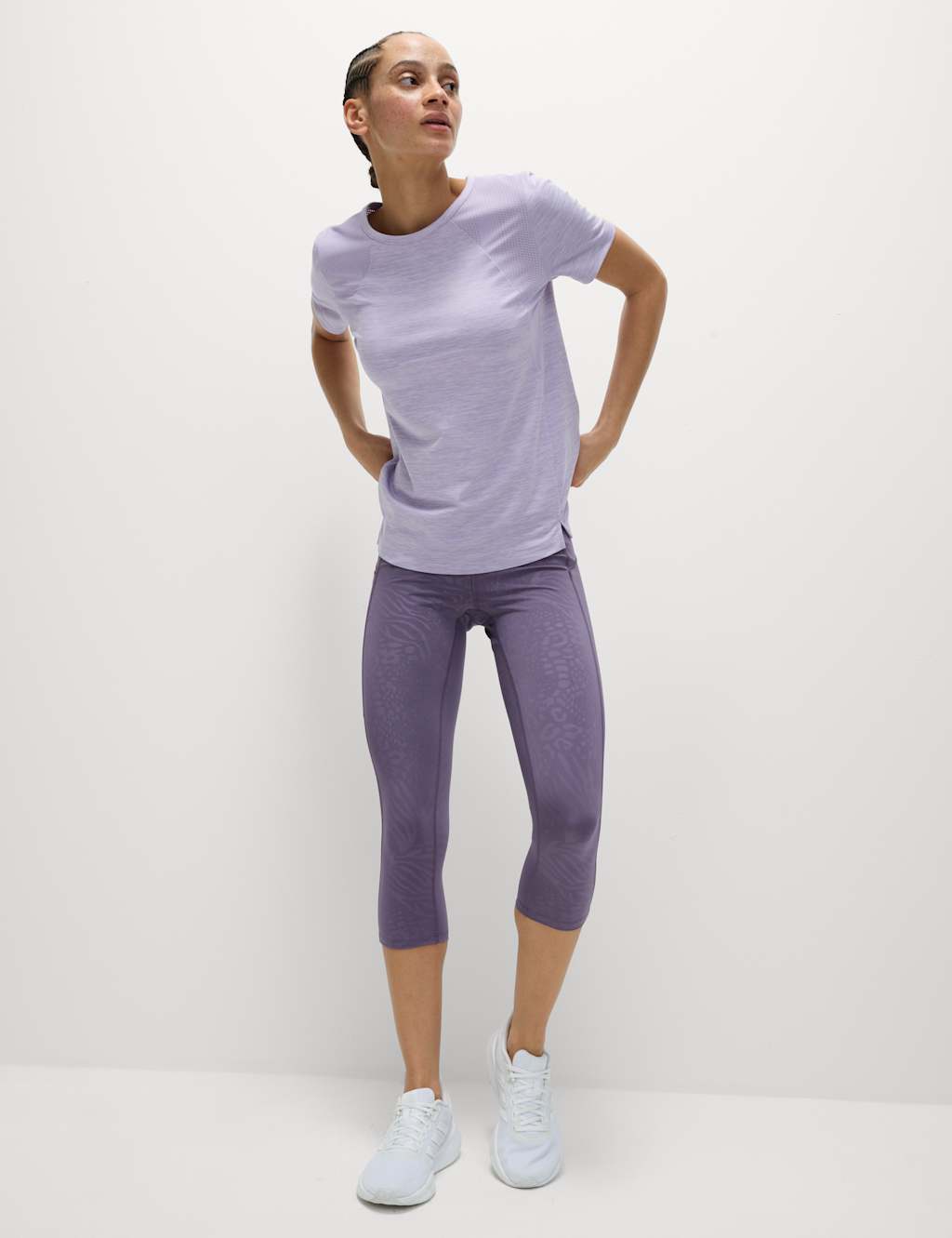 Round Neck Mesh Panel Relaxed T-Shirt 5 of 6