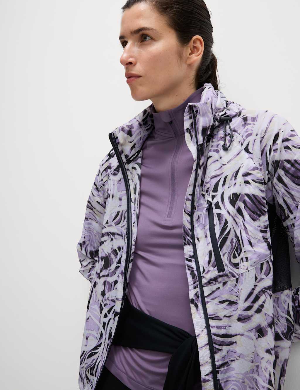 Woven Stormwear™ Printed Funnel Neck Running Jacket 5 of 7