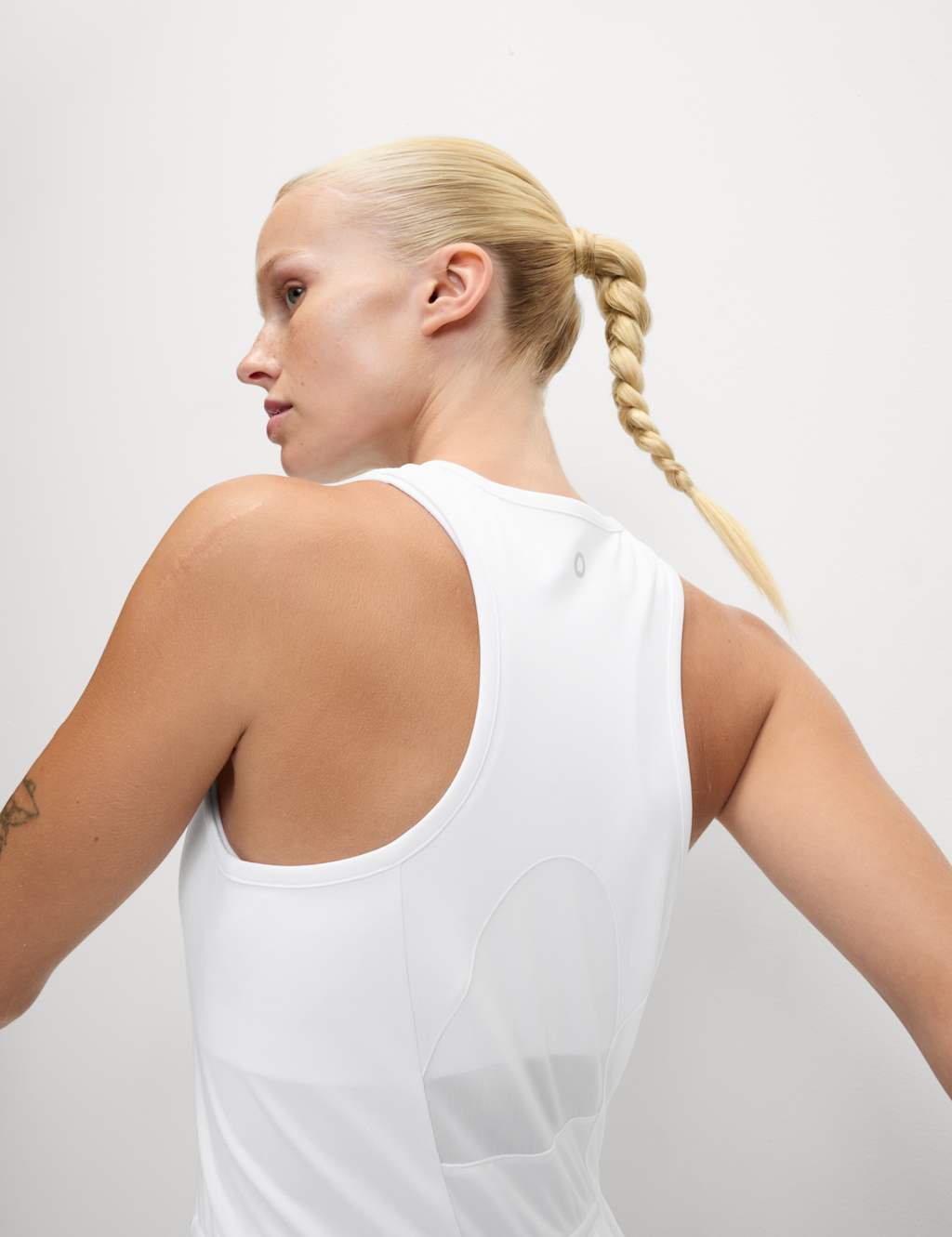Round Neck Half Zip Pleated Mini Sports Dress 4 of 7