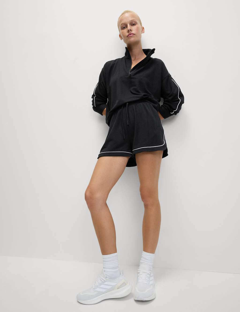 Modal Rich Funnel Neck Half Zip Top 4 of 6
