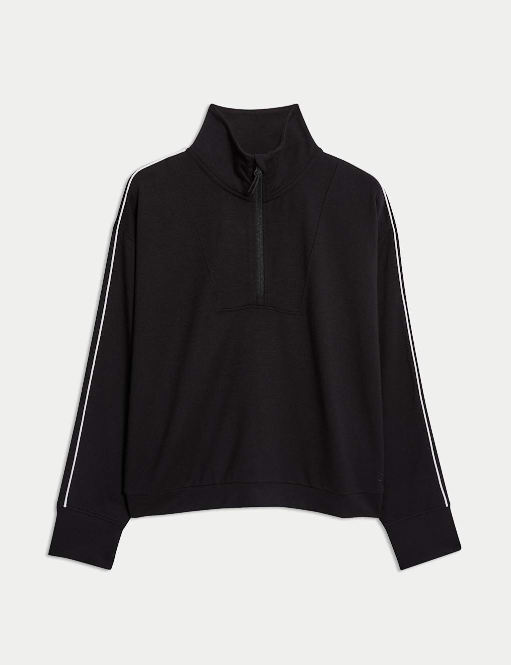 Modal Rich Funnel Neck Half Zip Top 2 of 6