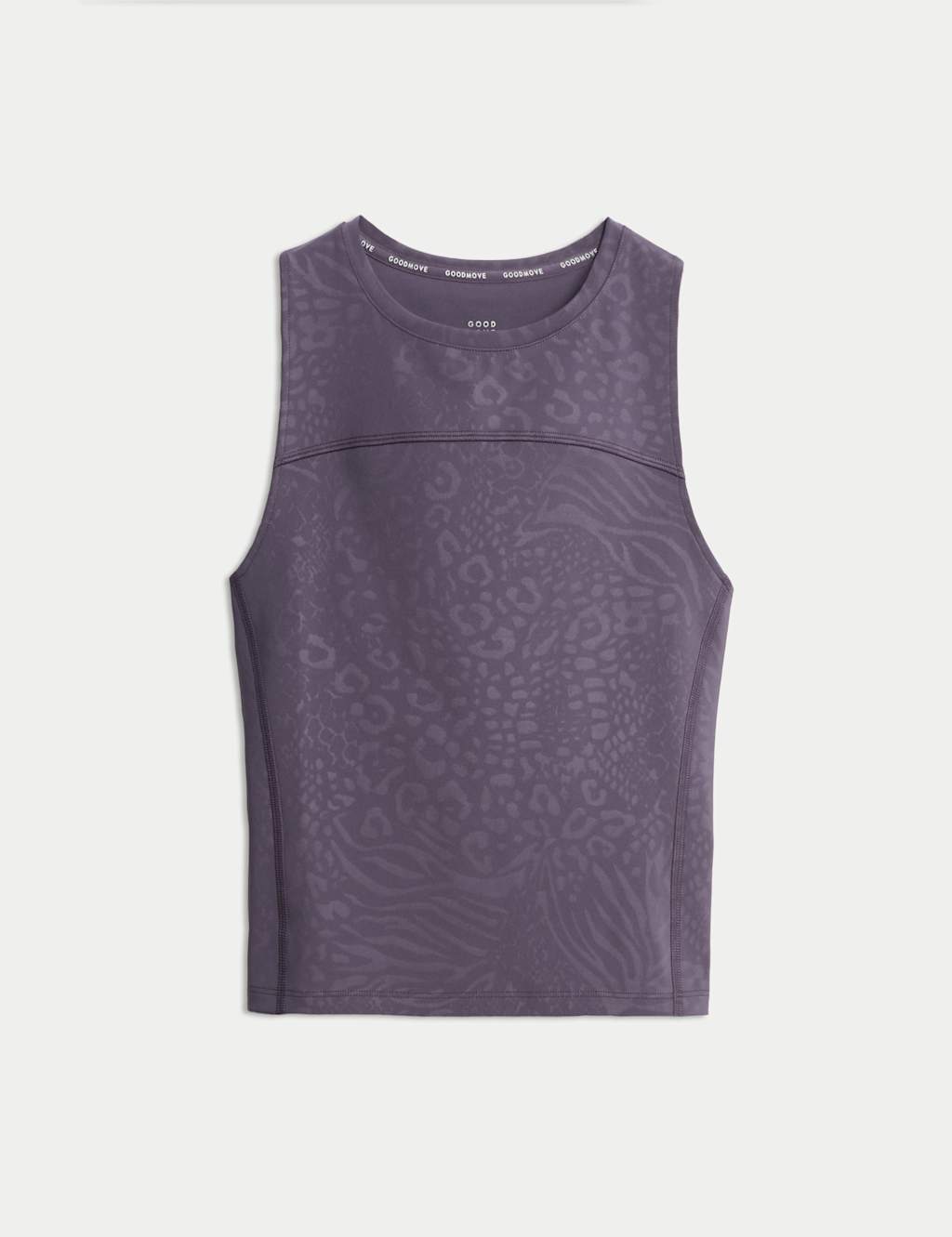 Printed Round Neck Fitted Crop Vest Top 2 of 6