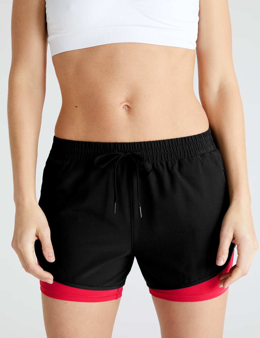 Woven Layered High Waisted Running Shorts 3 of 7
