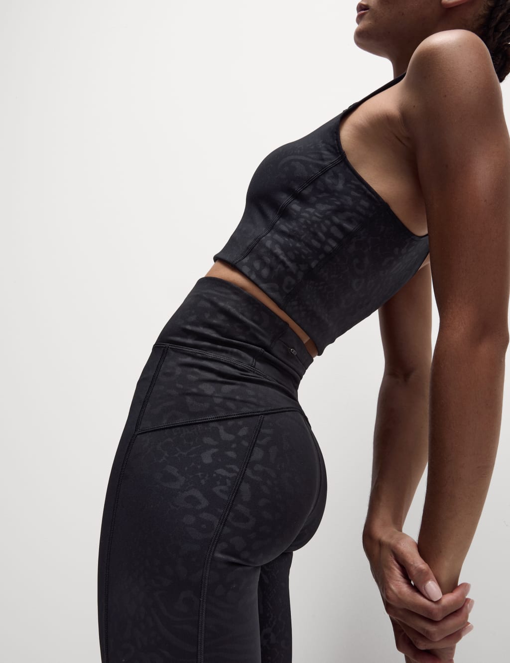 Go Move Embossed High Waisted Gym Leggings Goodmove M S