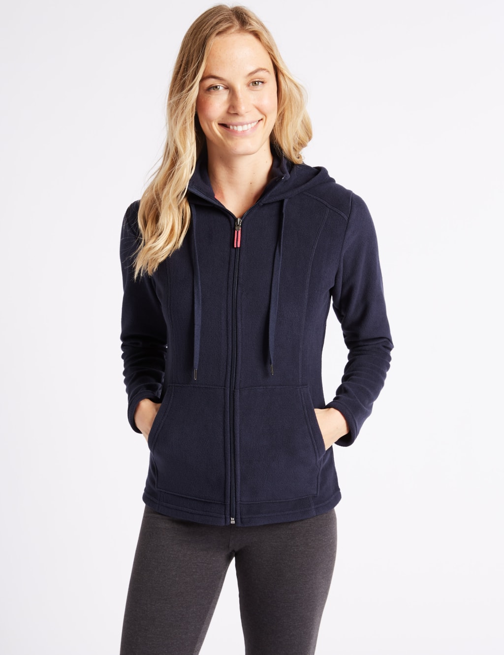 Hooded Fleece Jacket M S Collection M S