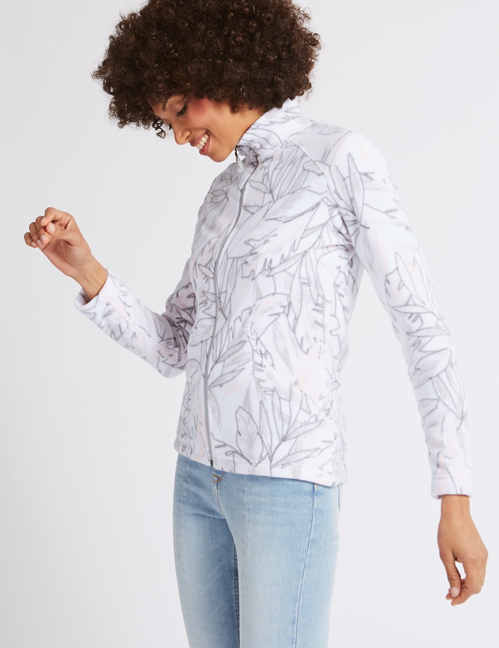 Printed Fleece Jacket 3 of 5