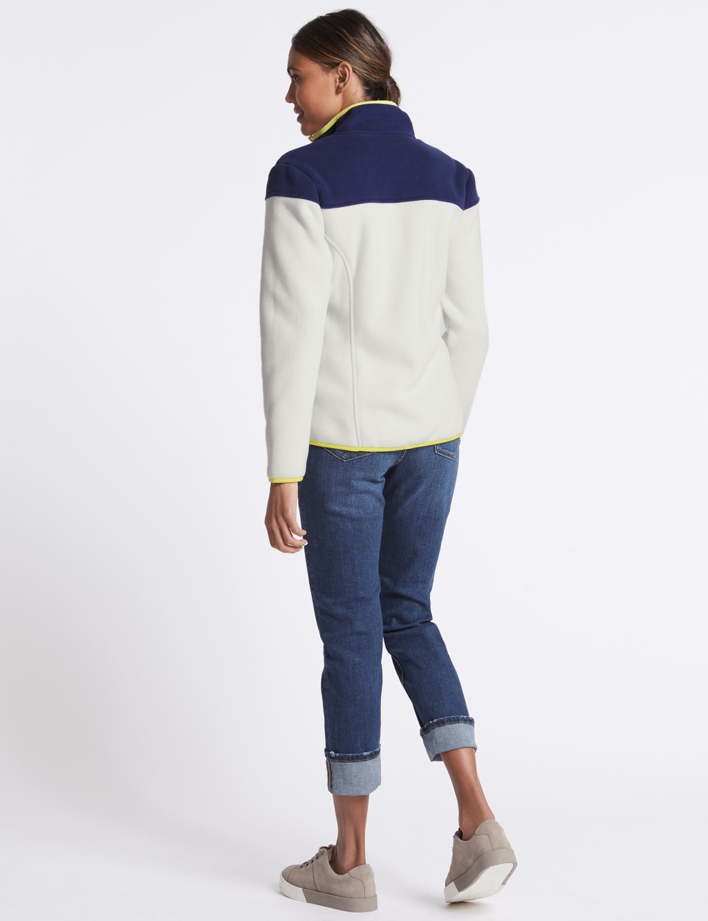 Color block fleece jacket new arrivals