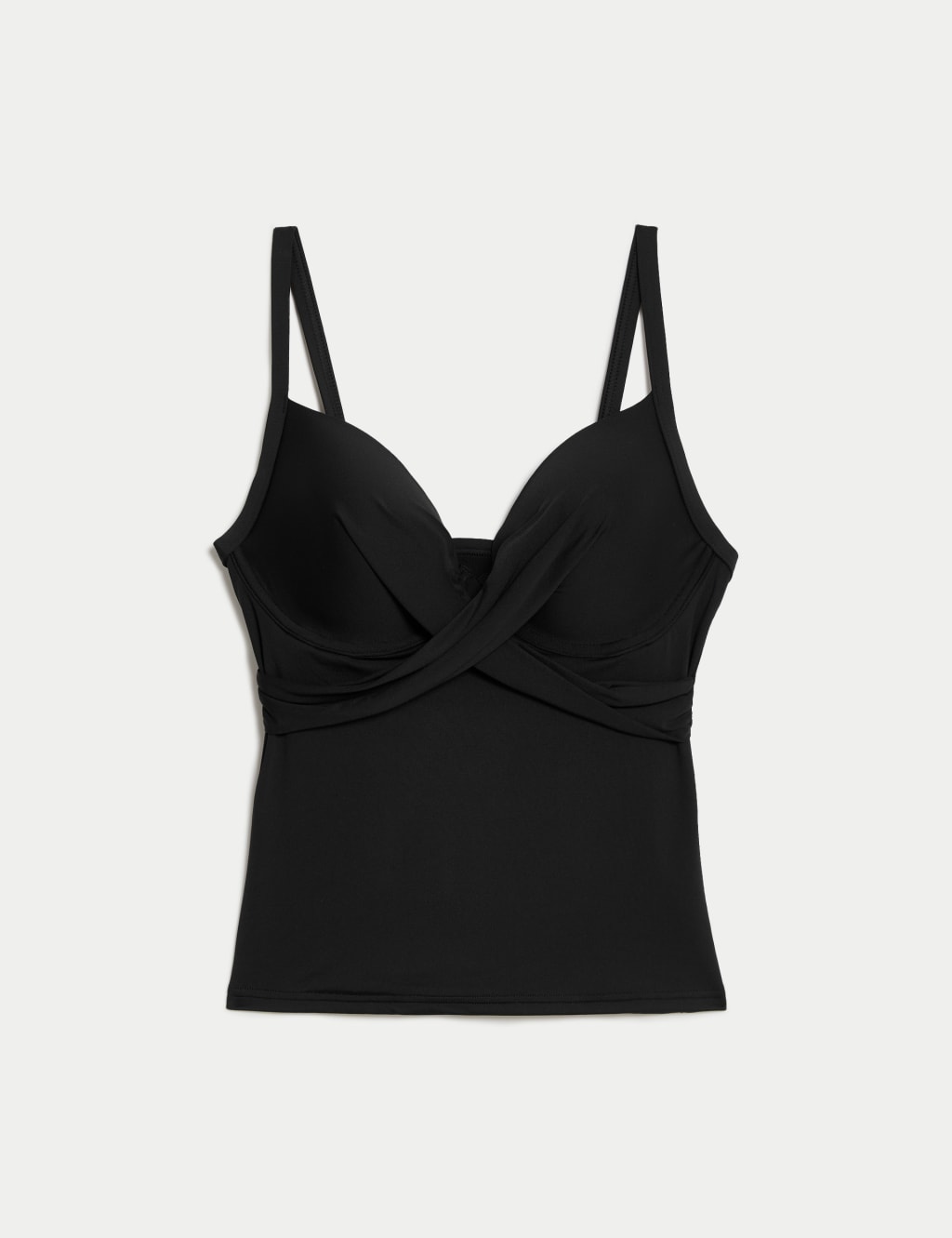 Tummy Control Wired Plunge Tankini Top D-F 2 of 5