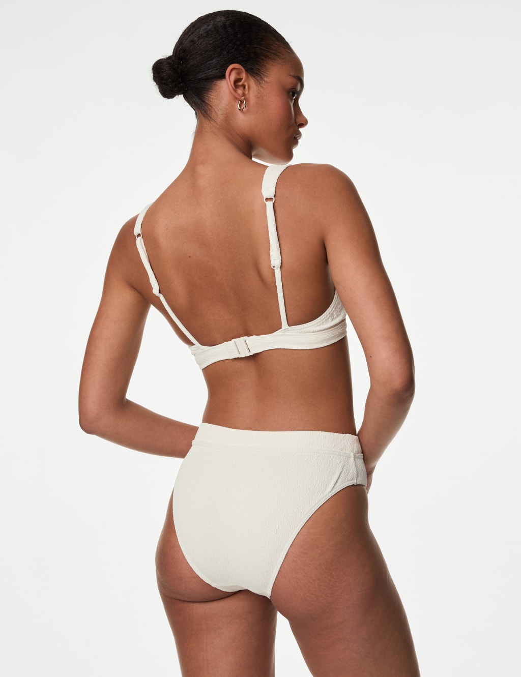 Textured High Waisted High Leg Bikini Bottoms 5 of 6