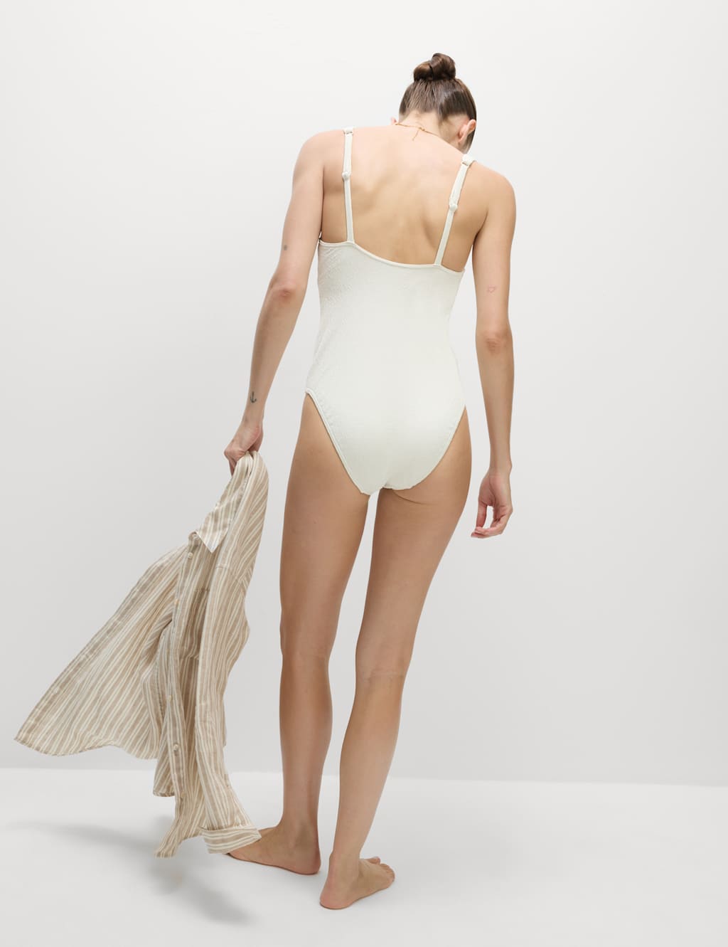 Textured Padded Plunge Swimsuit 6 of 7