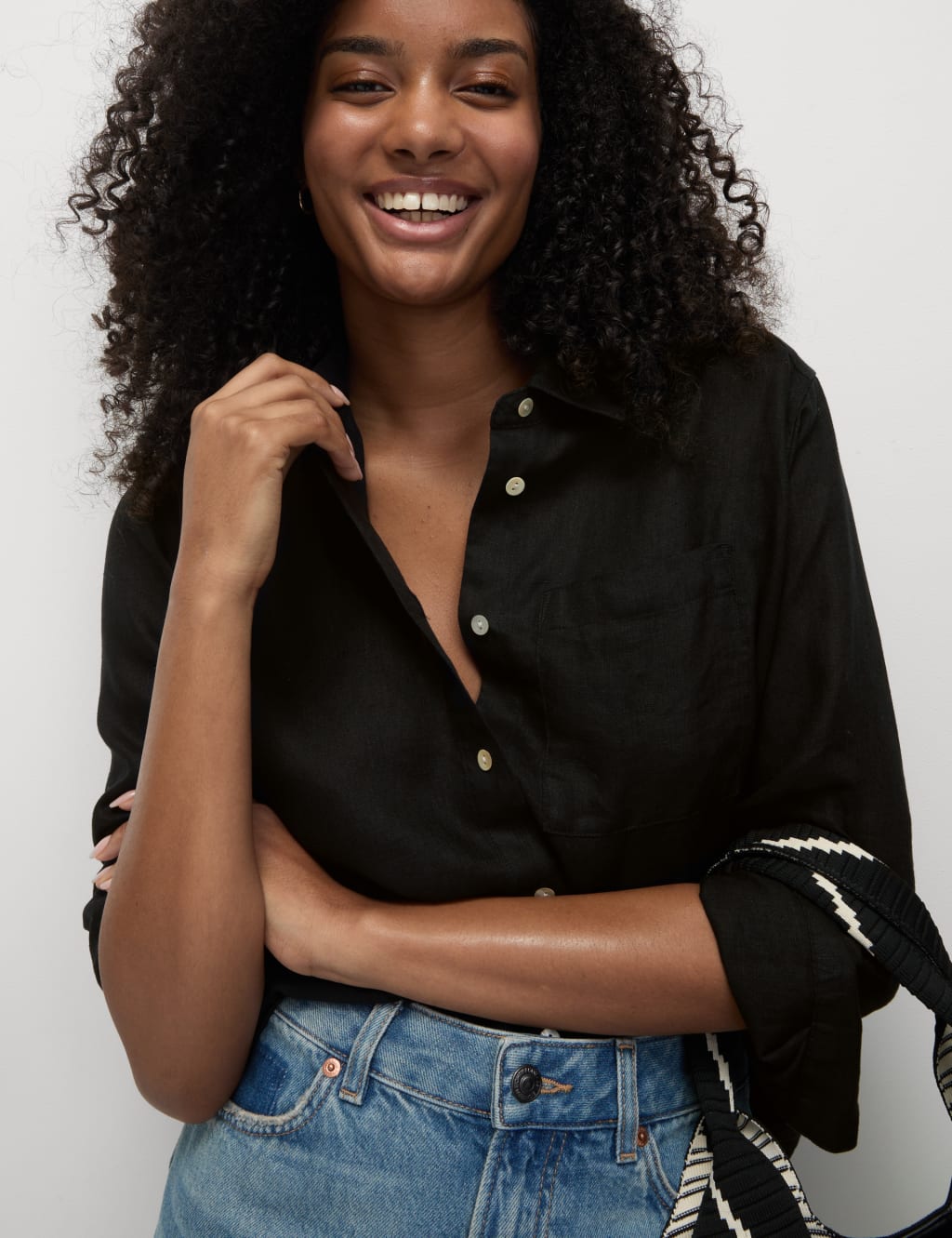 Pure Linen Oversized Girlfriend Style Shirt 4 of 5
