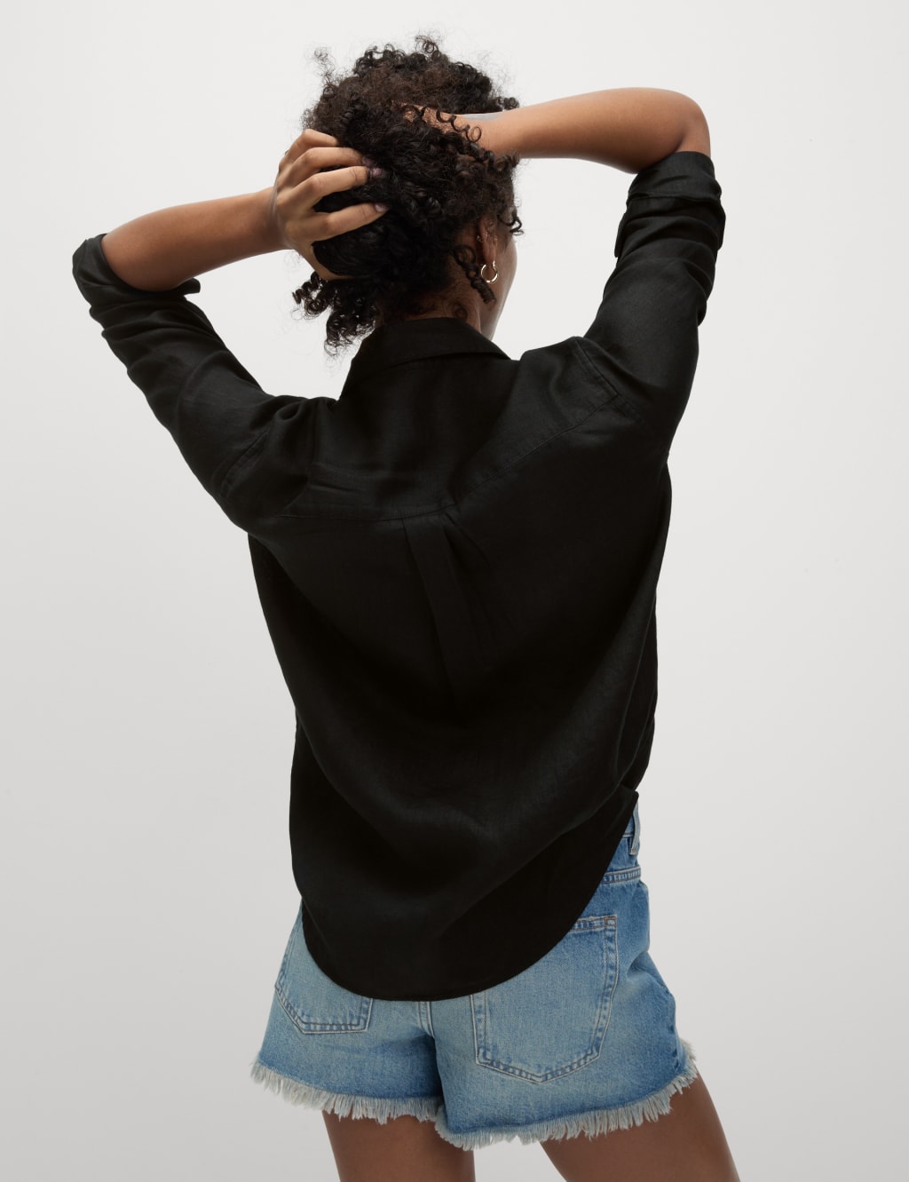 Pure Linen Oversized Girlfriend Style Shirt 5 of 5