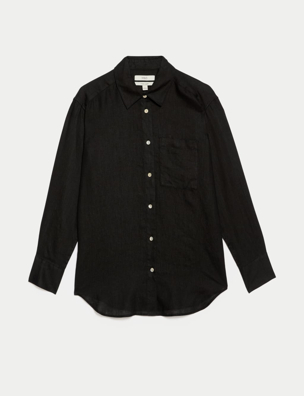 Pure Linen Oversized Girlfriend Style Shirt 2 of 5
