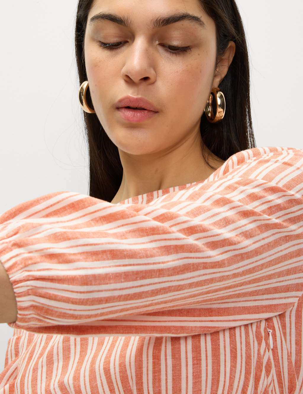 Linen Rich Asymmetrical Midi Beach Dress 3 of 5