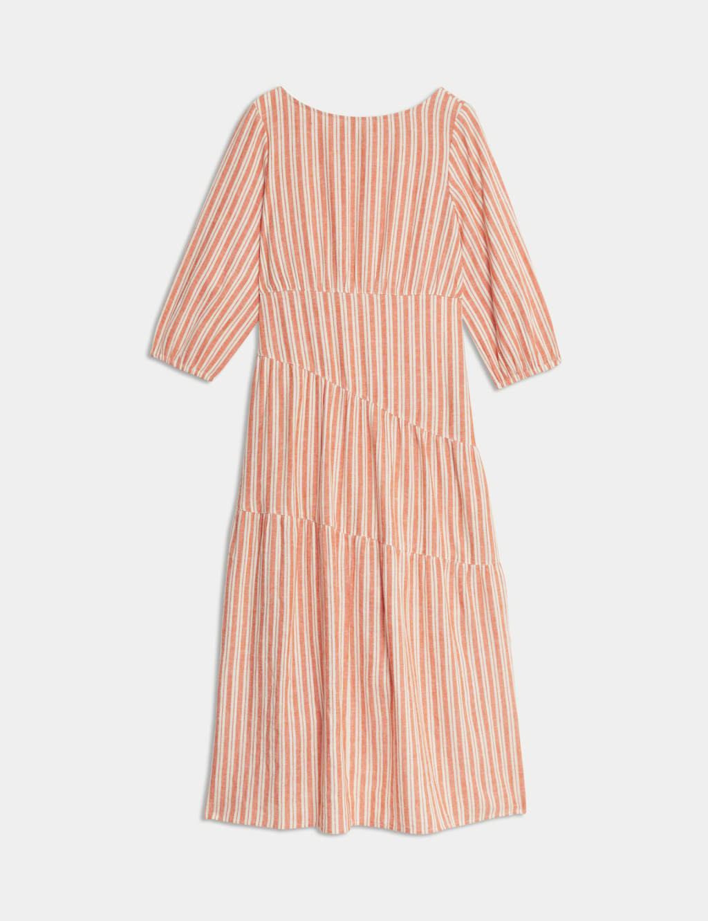 Linen Rich Asymmetrical Midi Beach Dress 2 of 5