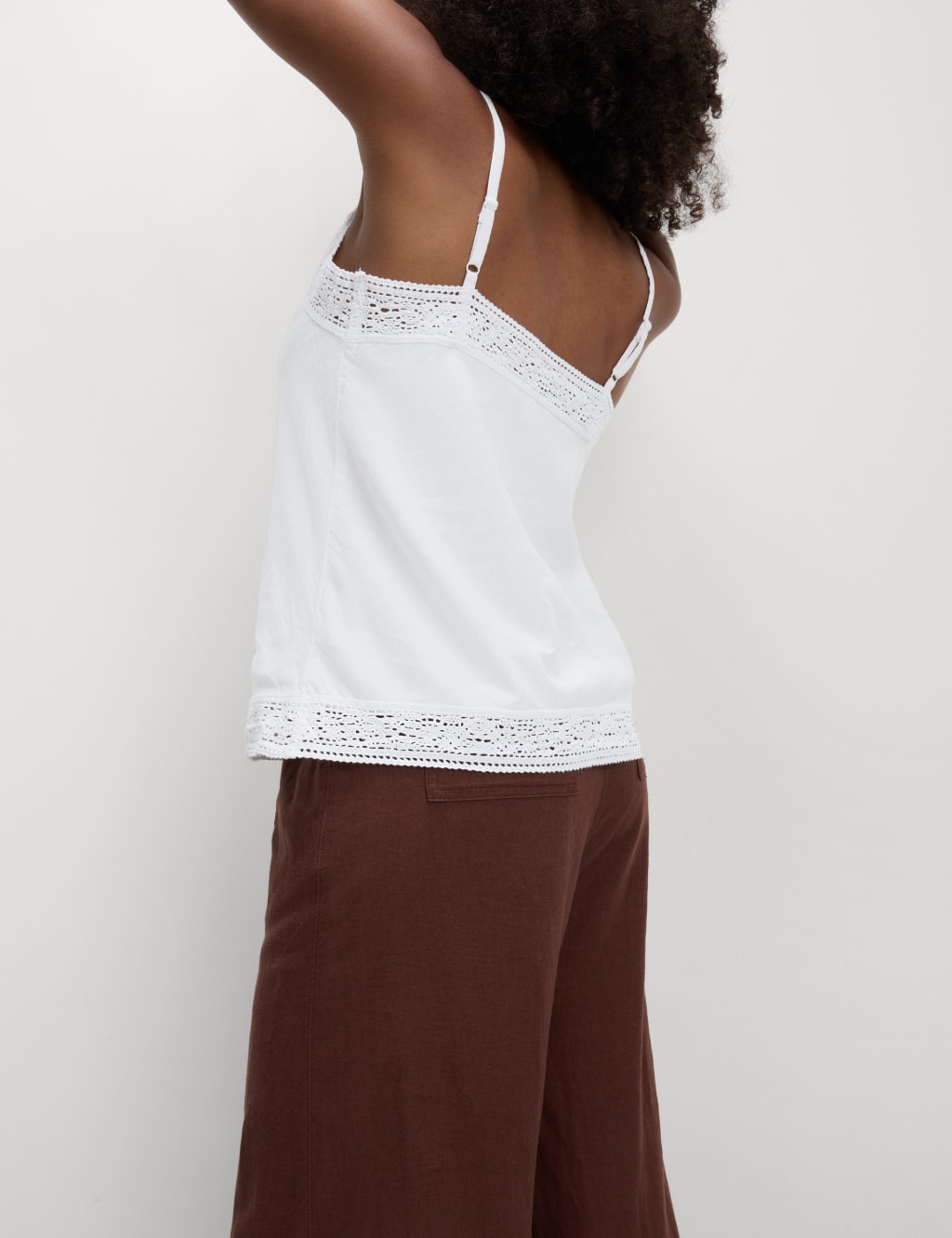 Linen Rich V-Neck Cami Top 3 of 5