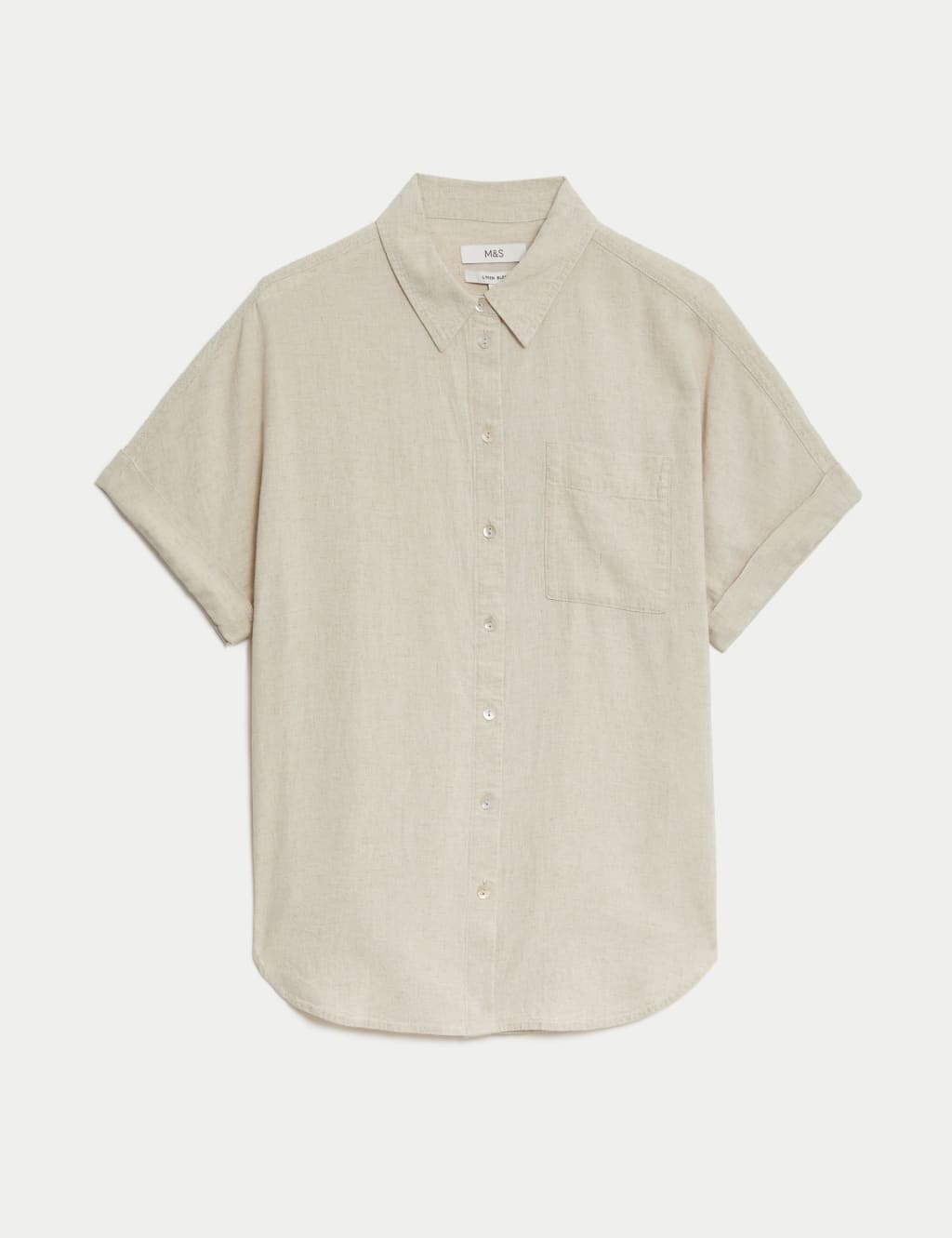 Linen Blend Collared Button Through Shirt 2 of 5