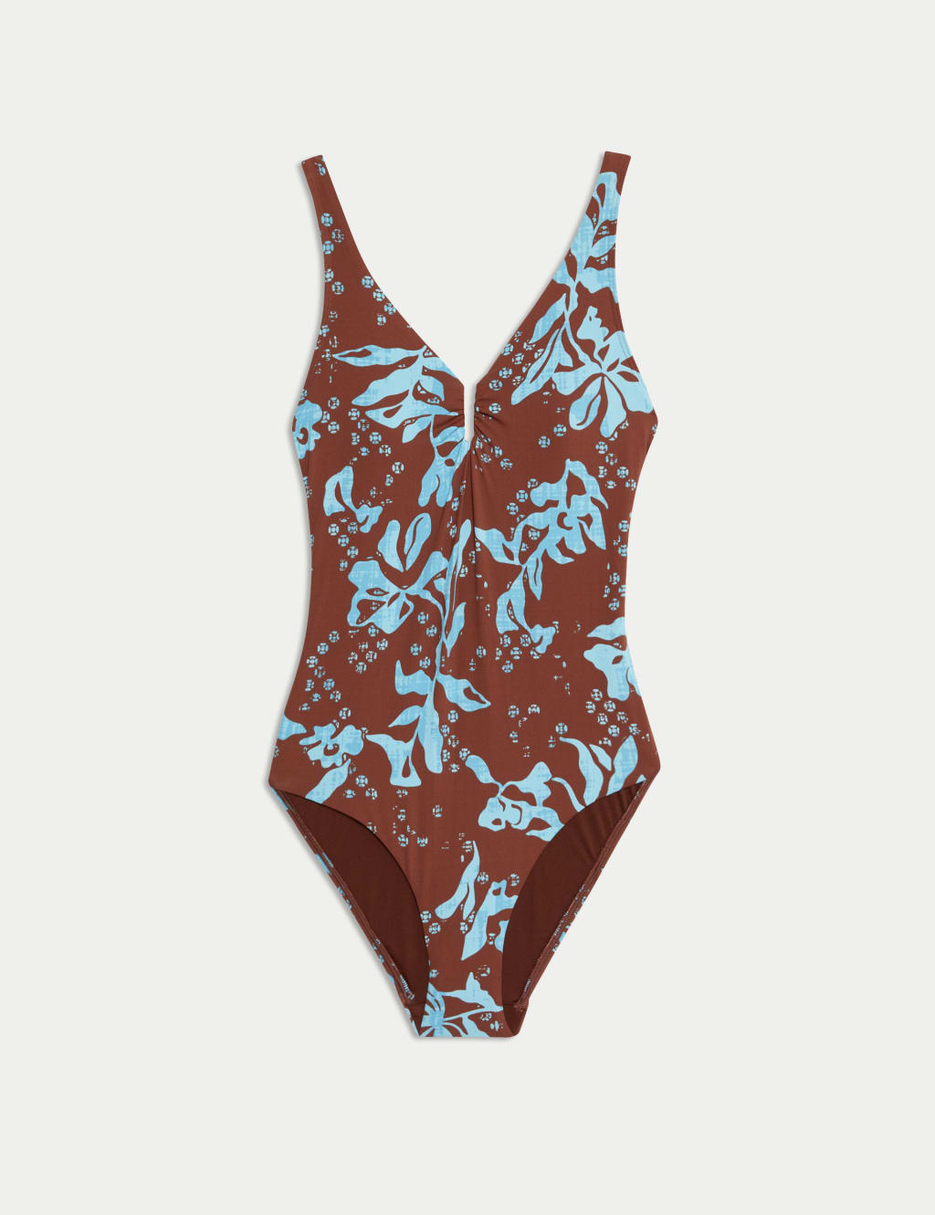 360 Tummy Control Printed Cut Out Neck Swimsuit 2 of 6