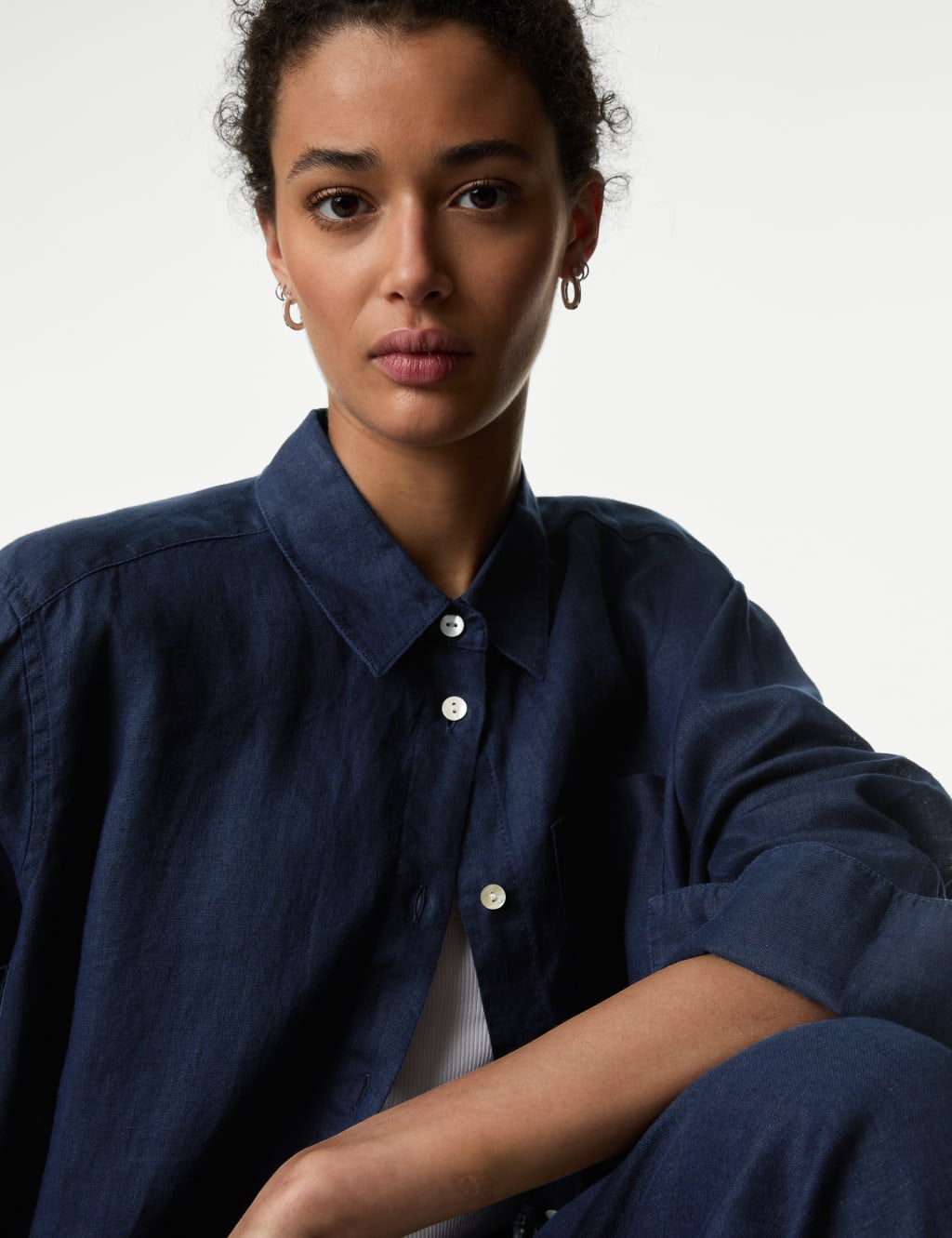 Pure Linen Relaxed Collared Shirt 1 of 5