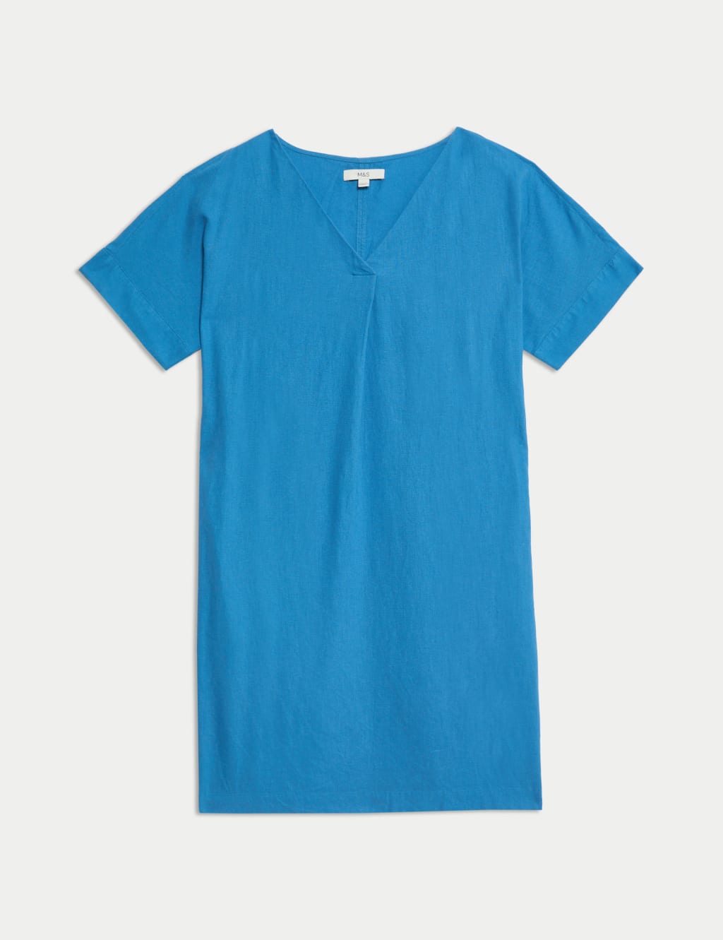 Linen Rich V-Neck Mini Shift Dress 2 of 5