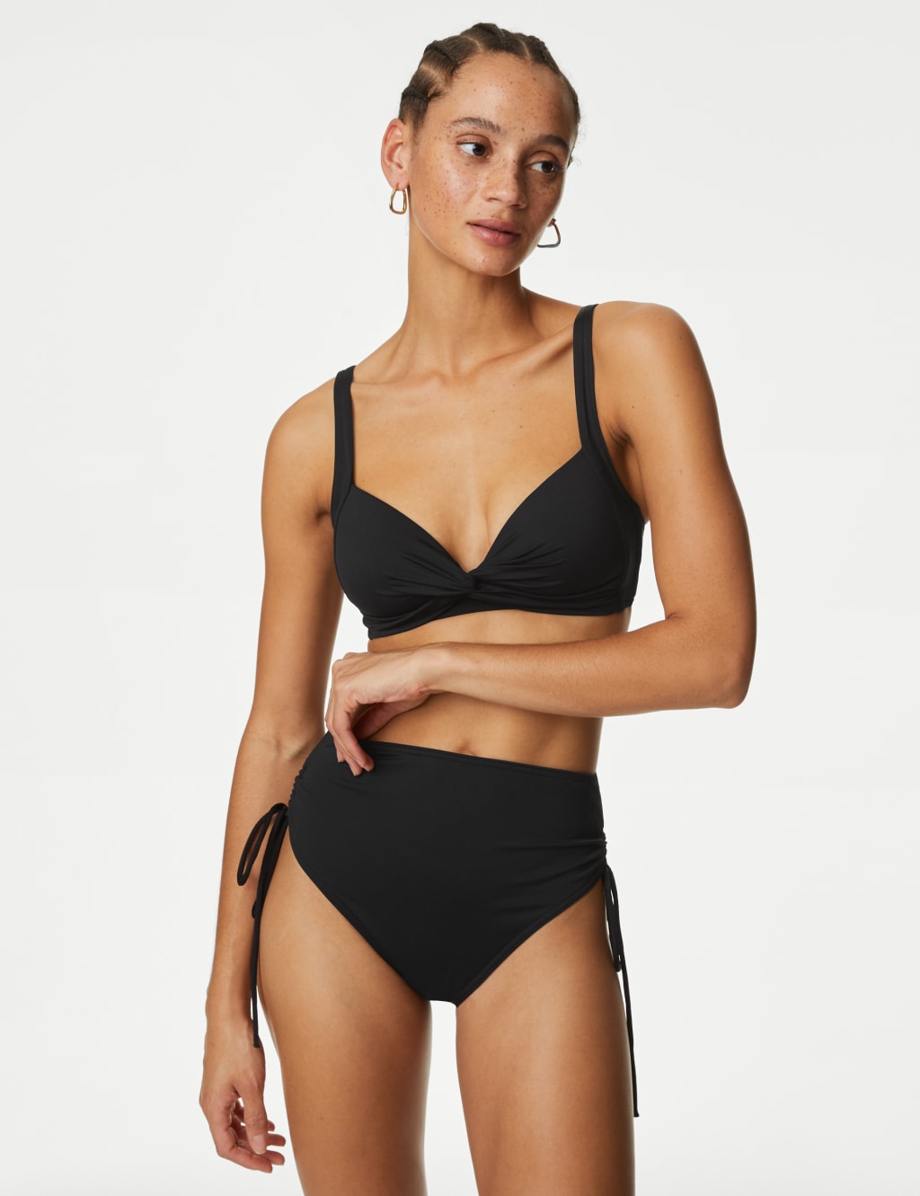 Tummy Control High Waisted Bikini Bottoms M S Collection M S