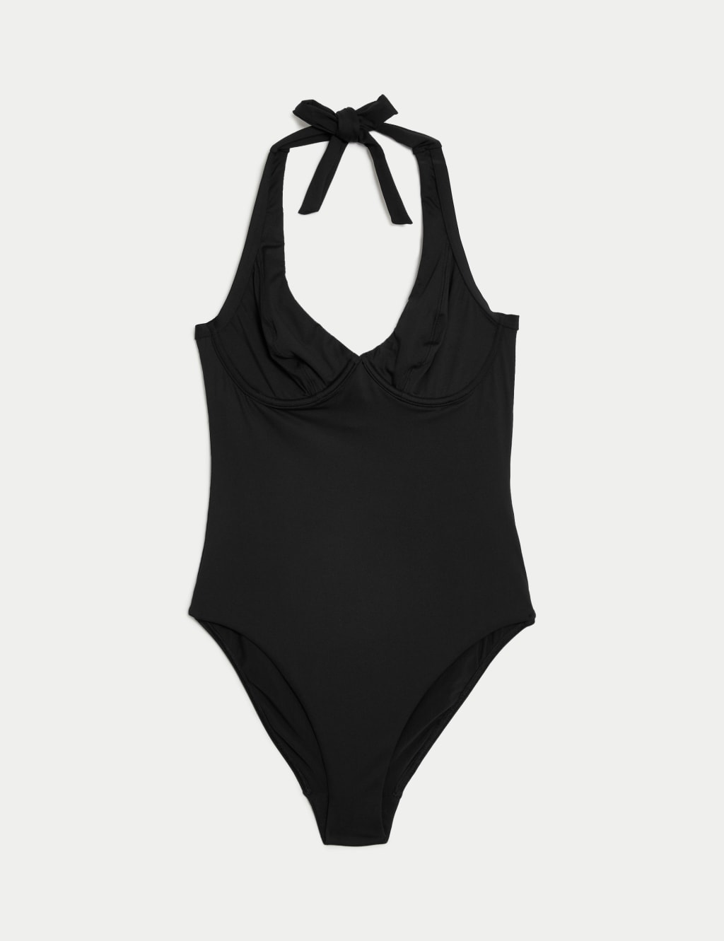 Halter neck swimsuit tummy control store