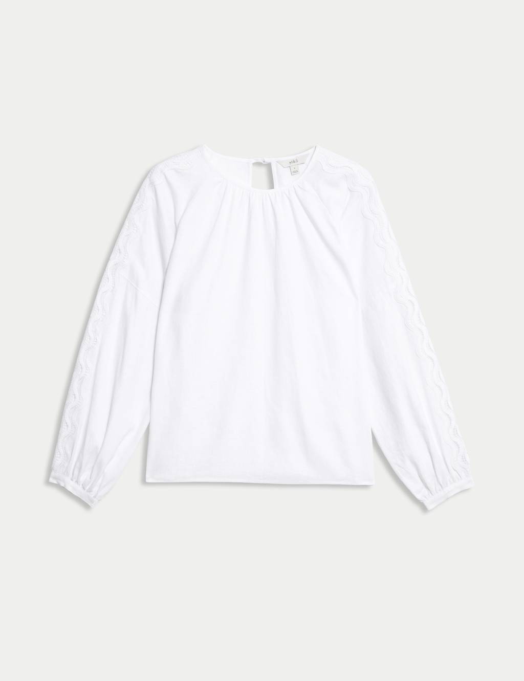 Linen Rich Broderie Blouse 2 of 5