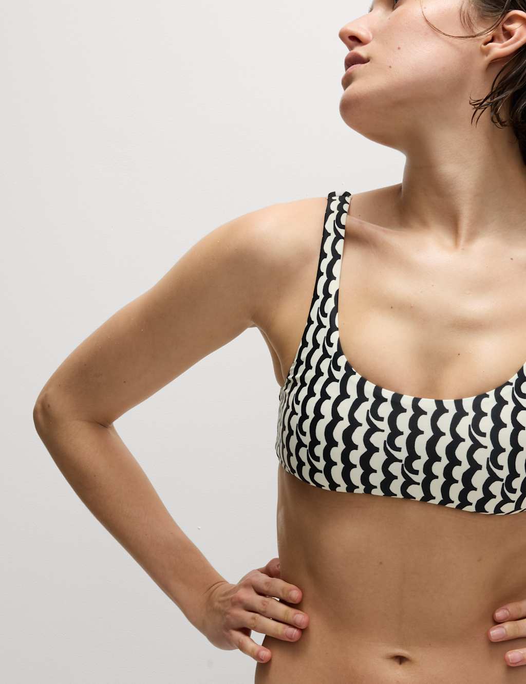 Printed Padded Scoop Neck Bikini Top 3 of 5