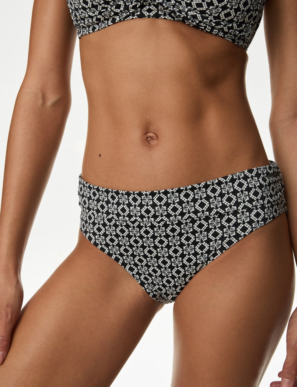 Printed Roll Top Bikini Bottoms 4 of 5