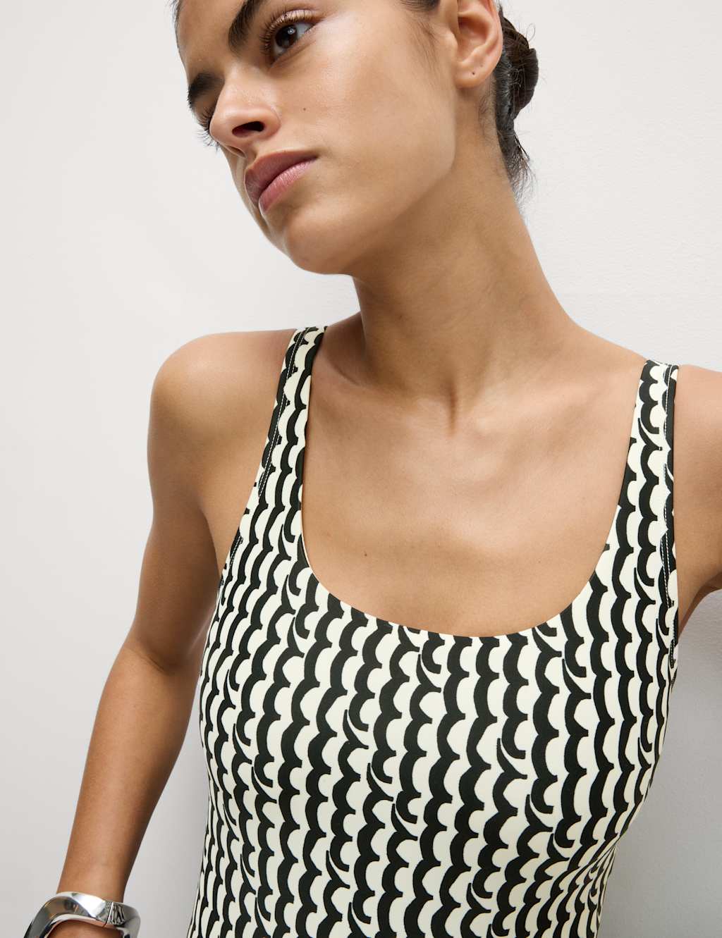 Printed Scoop Neck Swimsuit 5 of 5